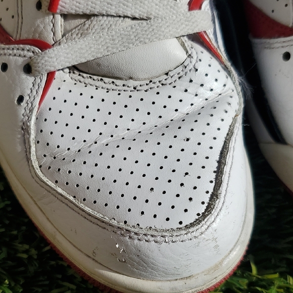 Jordan Flight 45 High White Versity Red Lace- Up Sneakers Size 11 main image 6